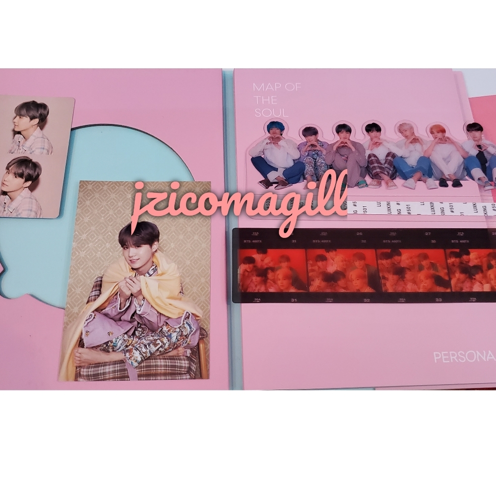 BTS PERSONA VERSION 01 w/ 2 Yoongi PC's, film strip, standee, and poster
